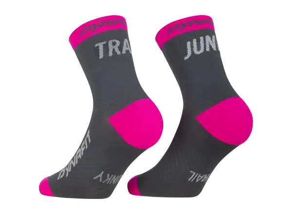 Dynafit Trail Mid skarpety do biegania Cinder/Pink Glo