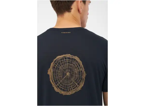 Viking Rune męska koszulka krótki rękaw navy/light brown