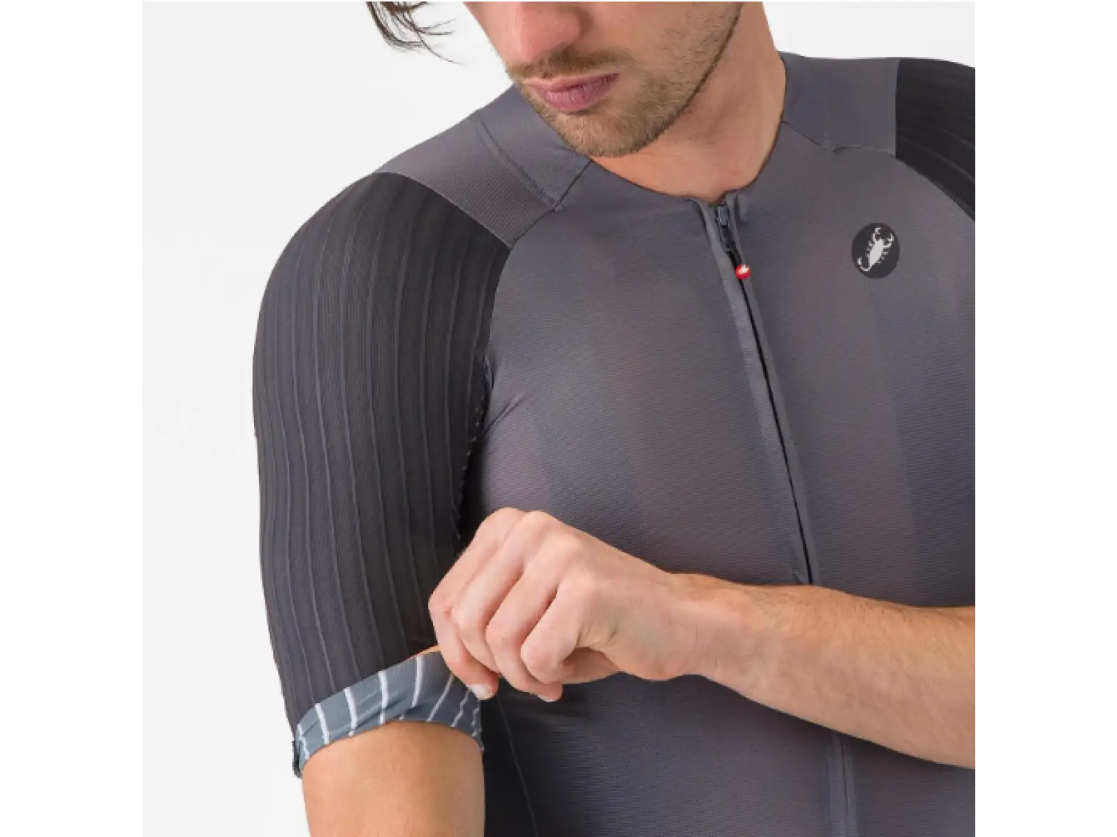 Castelli Aero Race 8S męska koszulka z krótkim rękawem Smoky Gray