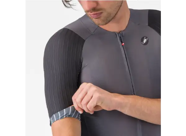 Castelli Aero Race 8S męska koszulka z krótkim rękawem Smoky Gray