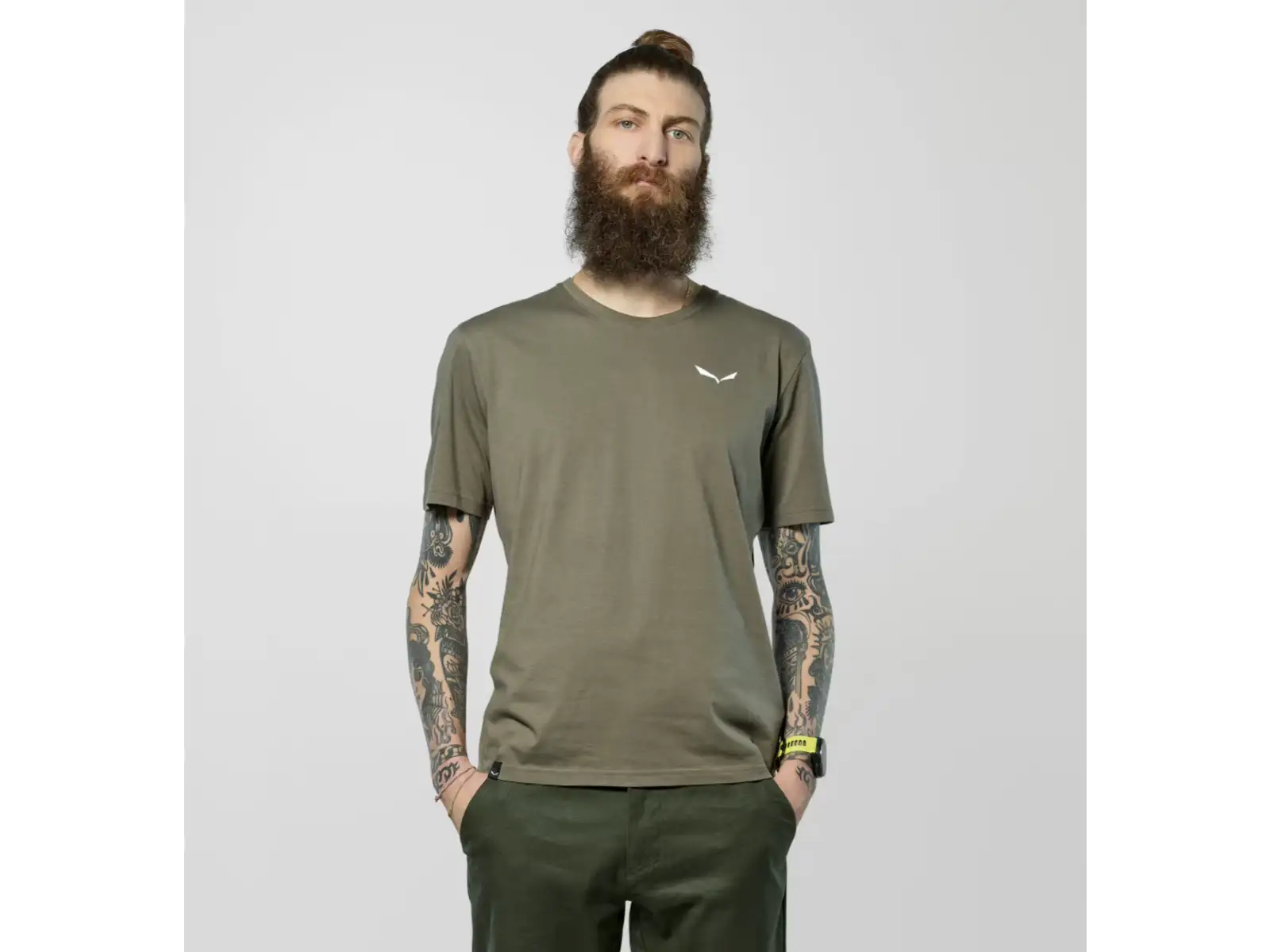 Salewa Eagle Vocab męska koszulka krótki rękaw Faded Green