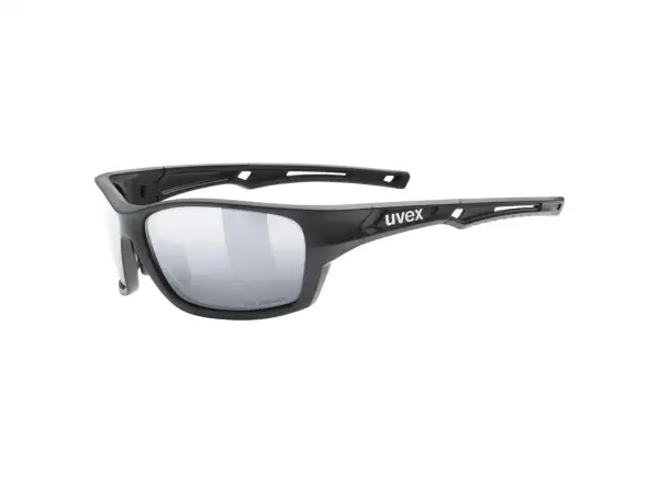 Uvex Sportstyle 232 P okulary Black Mat Red/Polavision Mirror Silver