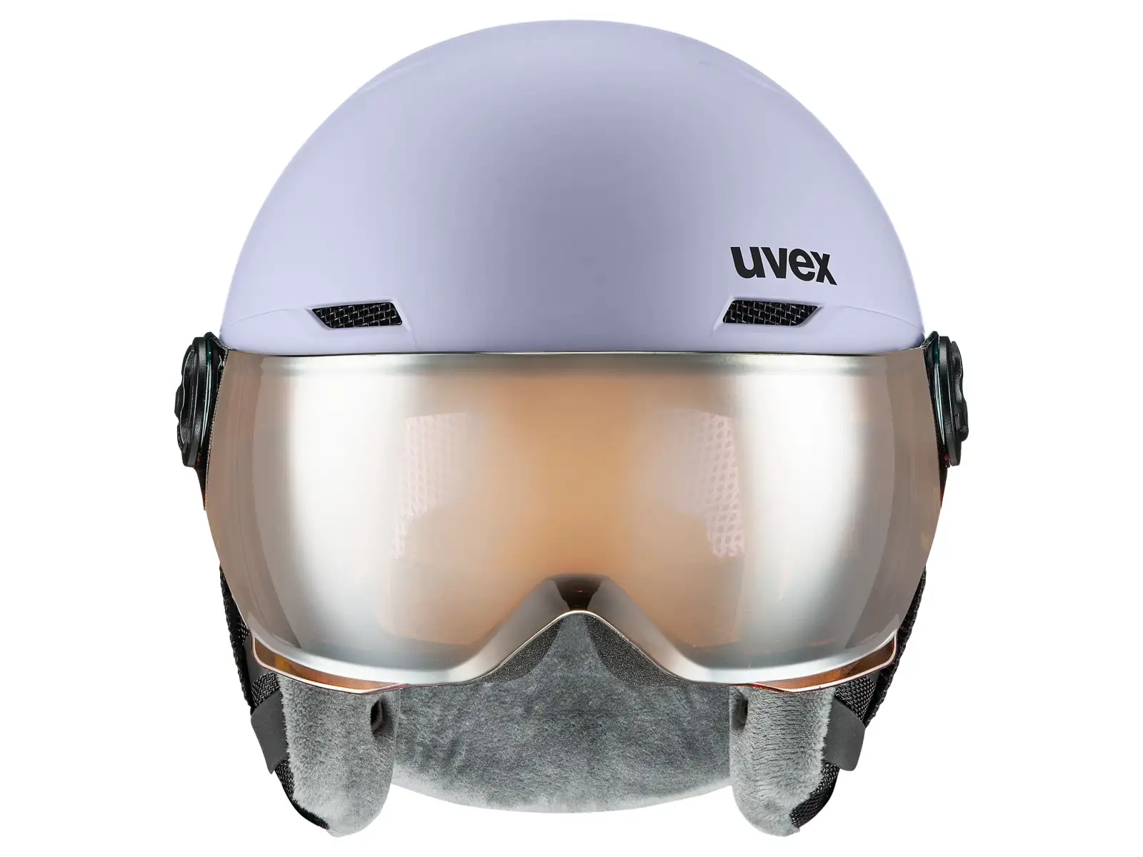 Uvex Rocket Jr Visor kask narciarski cool lavender abstract matt
