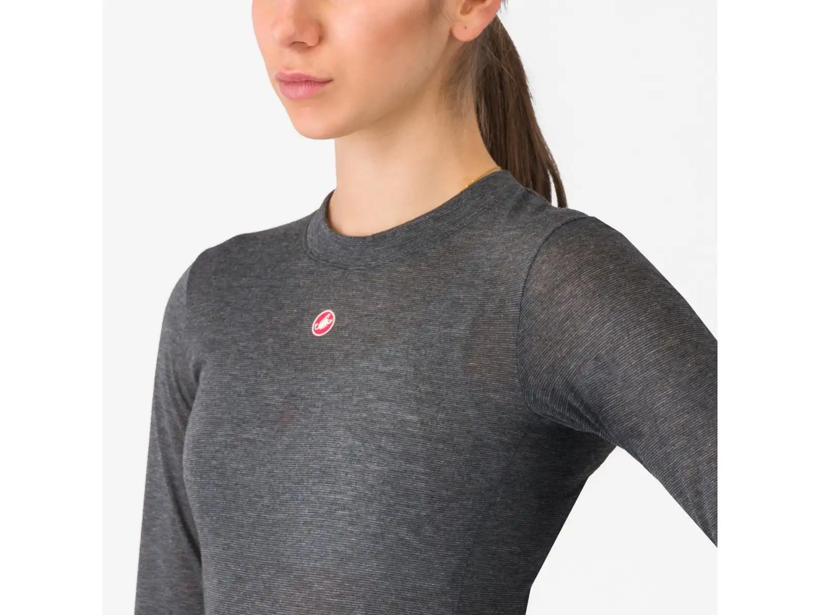 Castelli Medio Base Layer damska warstwa bazowa długi rękaw Melange Gray