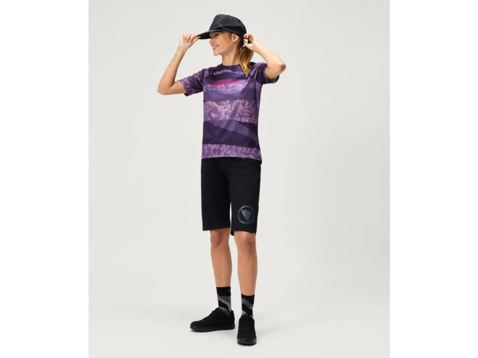 Endura LTD Patchwork damski koszulka krótki rękaw Bramble