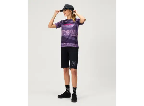 Endura LTD Patchwork damski koszulka krótki rękaw Bramble