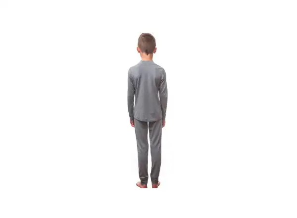 Sensor Merino Active zestaw juniorska koszulka długi rękaw + spodnie szary