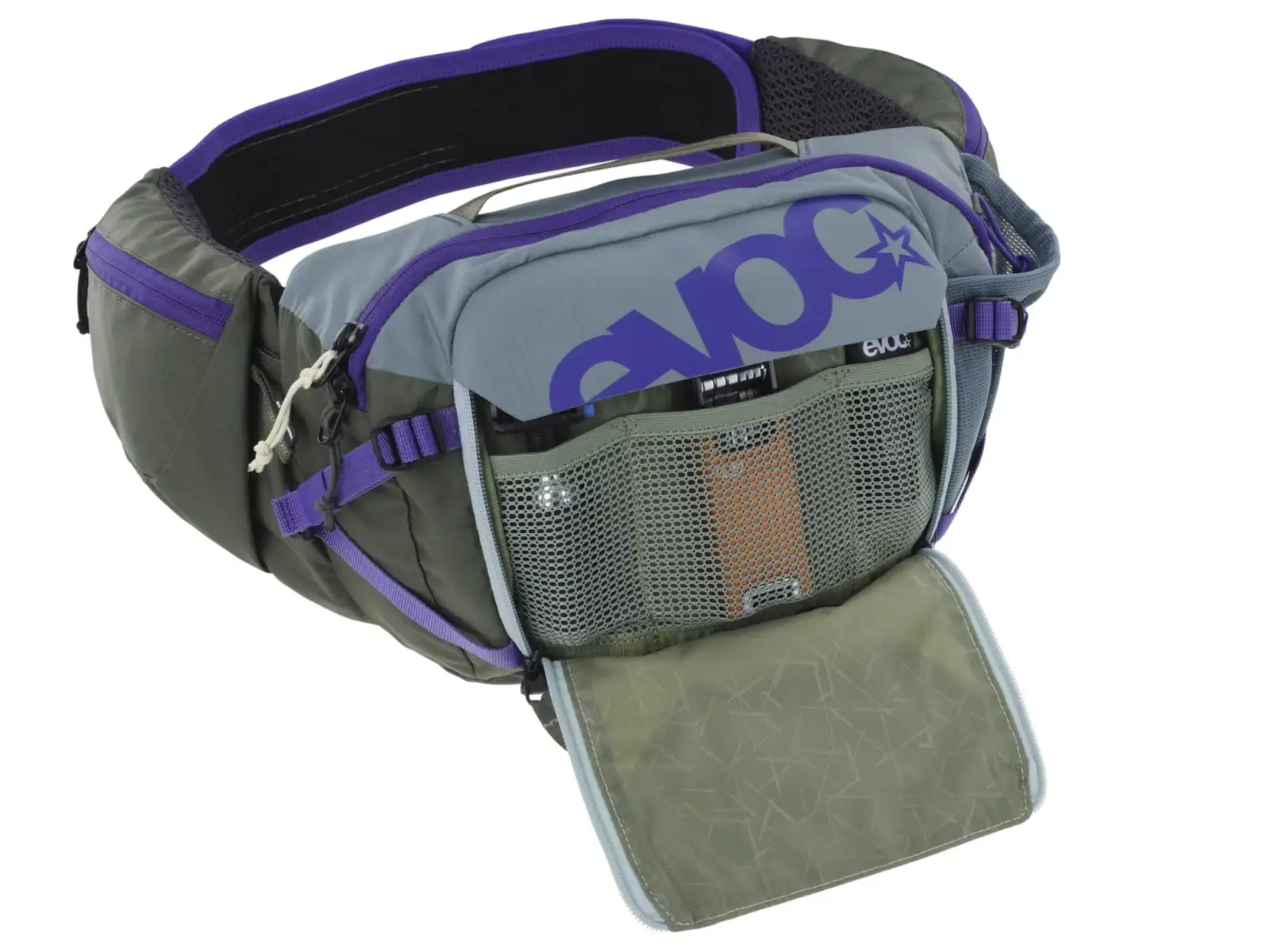 Evoc Hip Pack Pro 3 l + bukłak 1,5 l Steel/Violet/Dark Olive