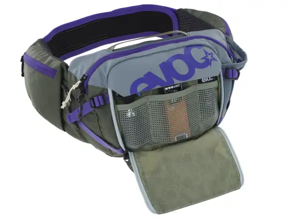 Evoc Hip Pack Pro 3 l + bukłak 1,5 l Steel/Violet/Dark Olive