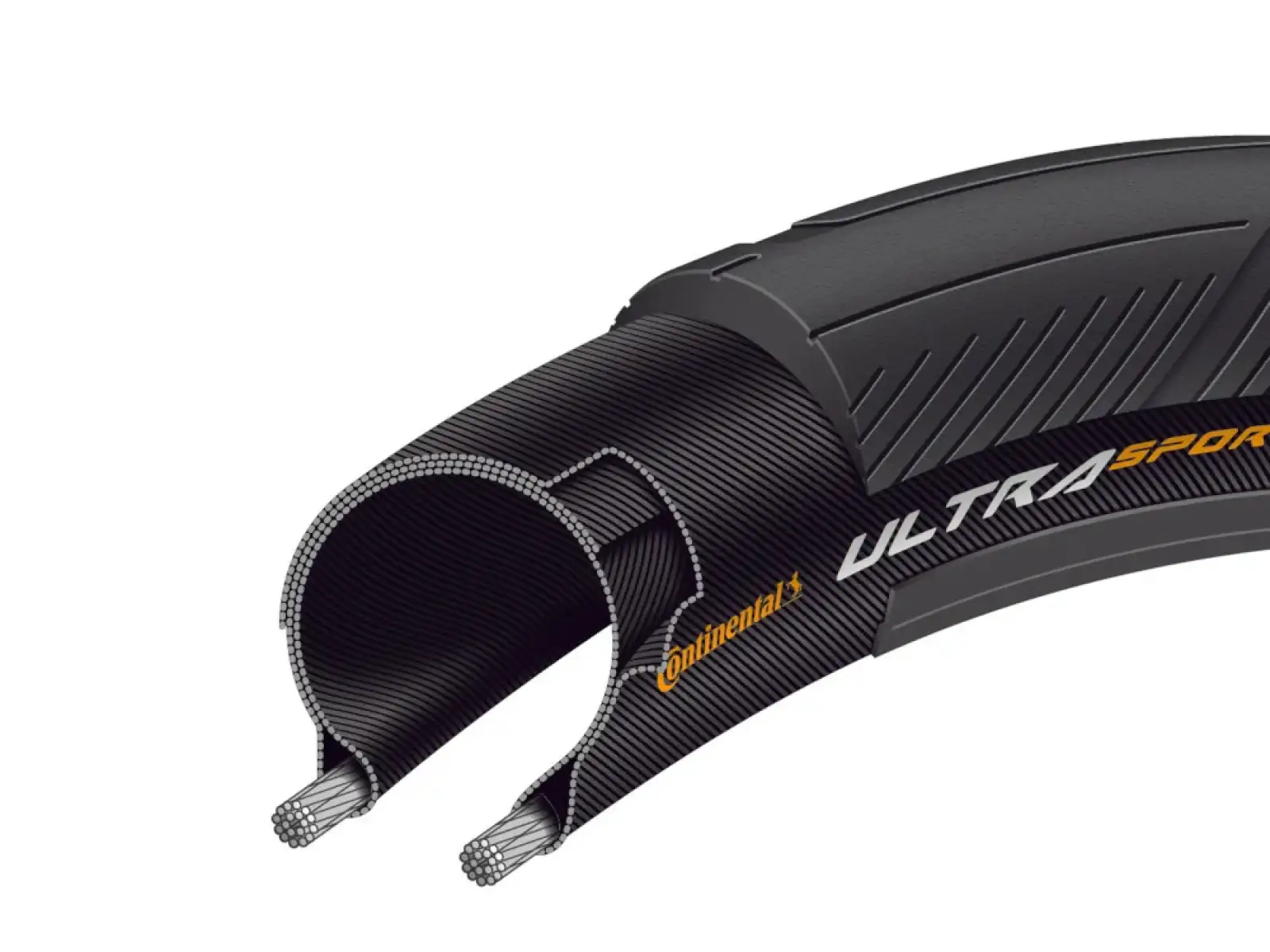 Continental Ultra Sport 3 E-25 opona szosowa kevlar czarny/brązowy