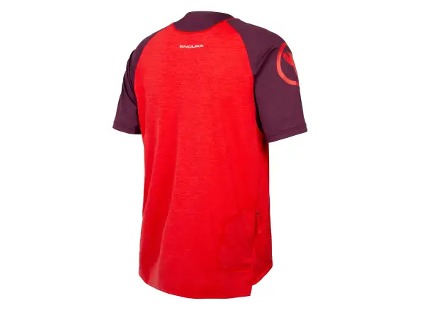 Endura SingleTrack męska koszulka z krótkim rękawem Pomegranate