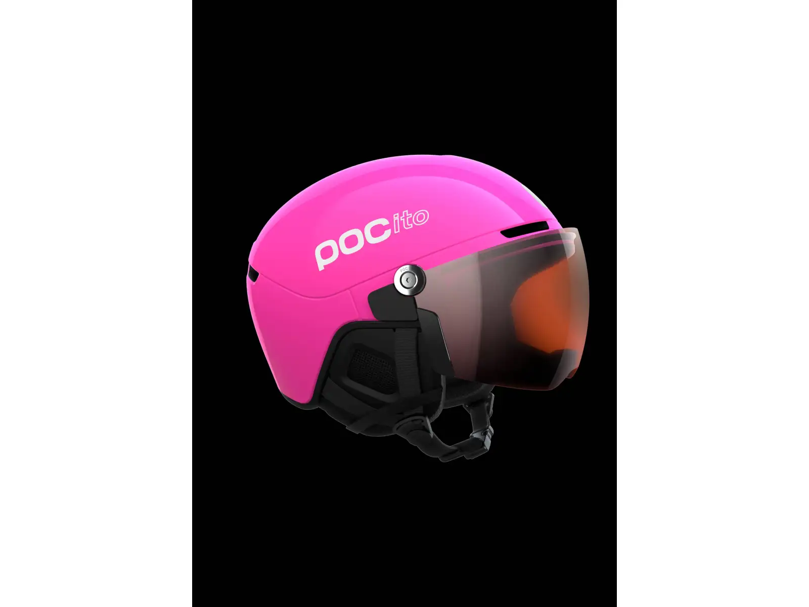 POC POCito Obex Visor dziecięcy kask narciarski Fluorescent Pink