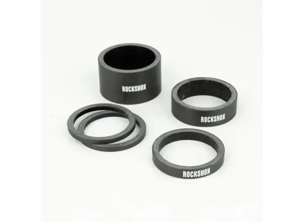 Rock Shox Headset Spacer Set zestaw karbonowych podkładek pod mostek Gloss White Logo