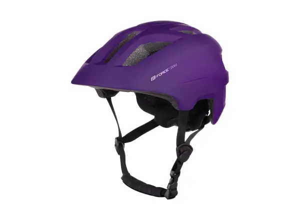 Force Zebu kask rowerowy dla dzieci z lampką tylni fioletowa