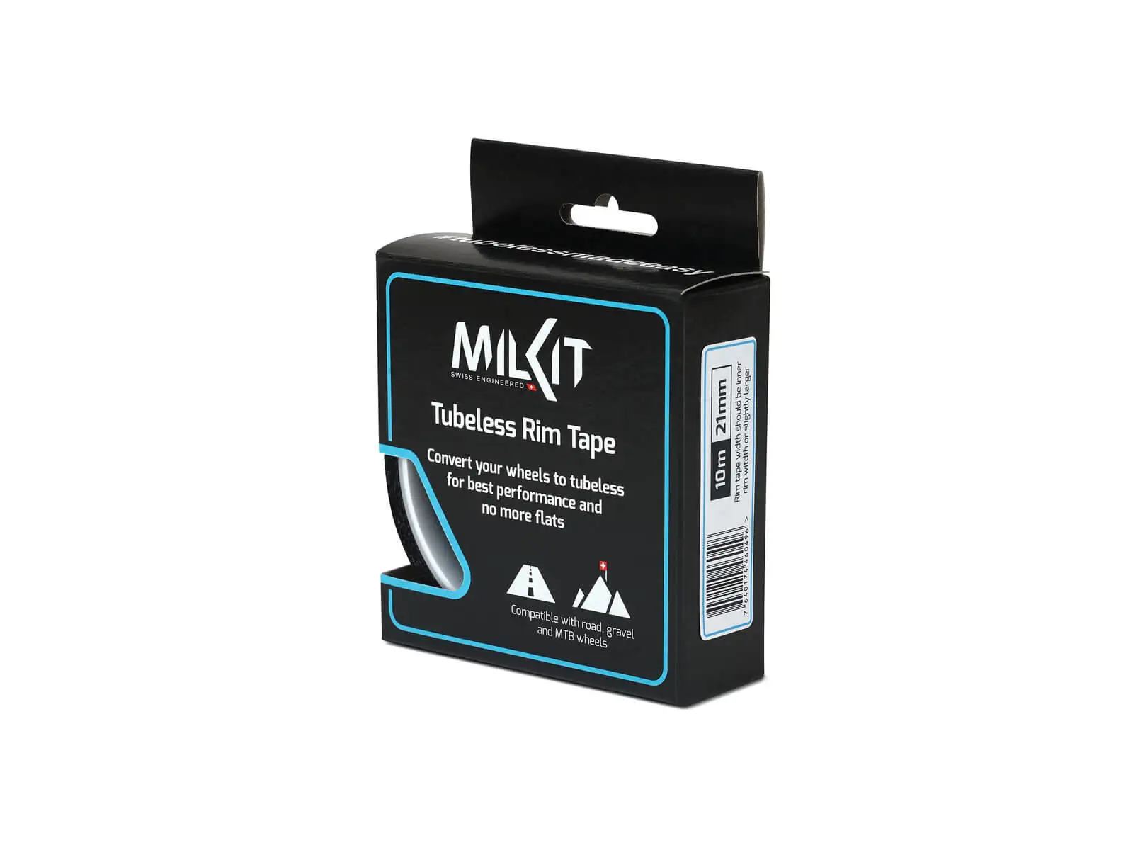 milKit taśma bezdętkowa do obręczy 10 m x 21 mm czarna
