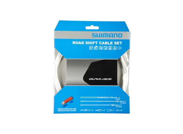 Shimano OT-SP41 szosowy zestaw linek i pancerzy przerzutki z powłoką polimerową, białý