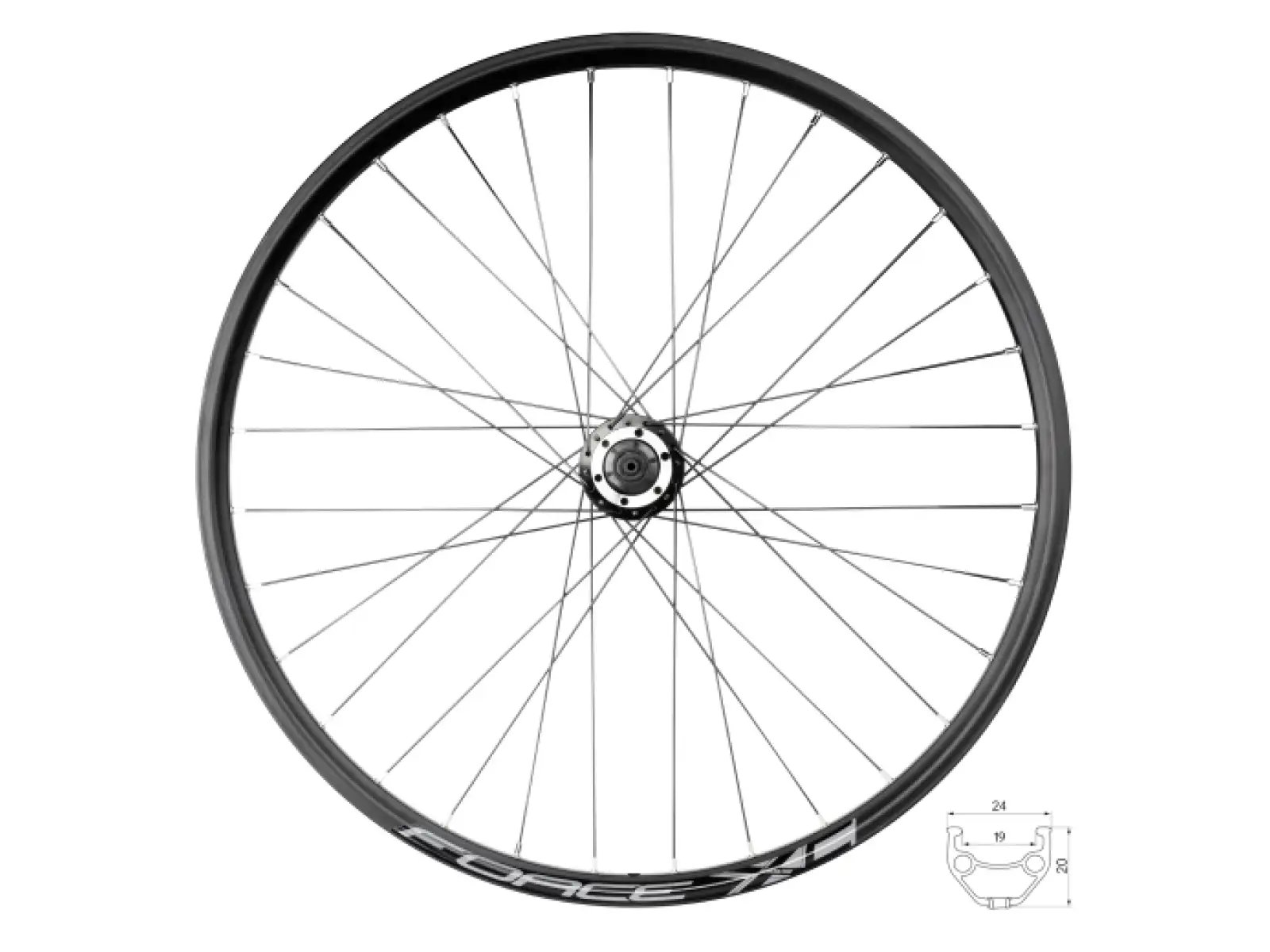 Force XC Disc 26" tylne zaplecione koło F804333-6d 32 otworów