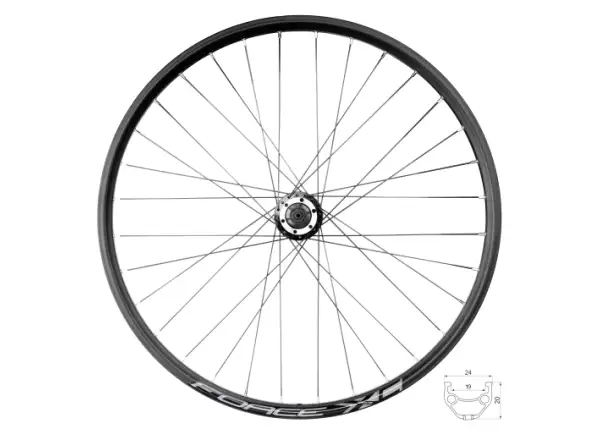 Force XC Disc 26" tylne zaplecione koło F804333-6d 32 otworów