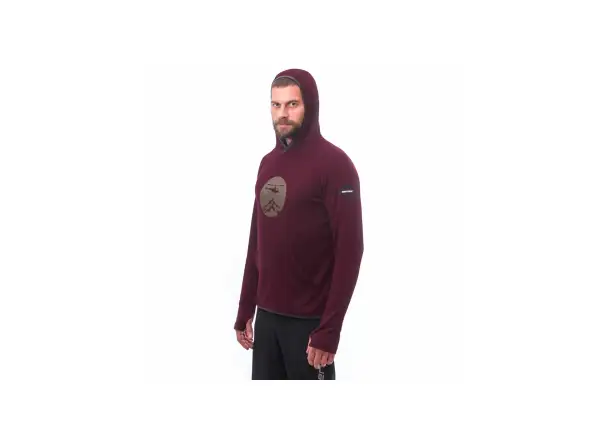 Sensor Merino Upper Heli męska bluza Port Red
