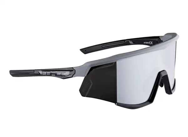 Force Sonic okulary rowerowe szary/czarny, czarne lustrzane szkła