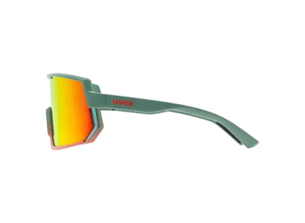Uvex Sportstyle 235 okulary Moss Green Grapefruit Mat/Mirror Red (cat. 2)