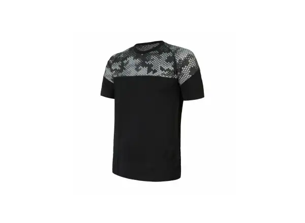 Sensor Merino Impress męska koszulka krótki rękaw čená/Honeycomb