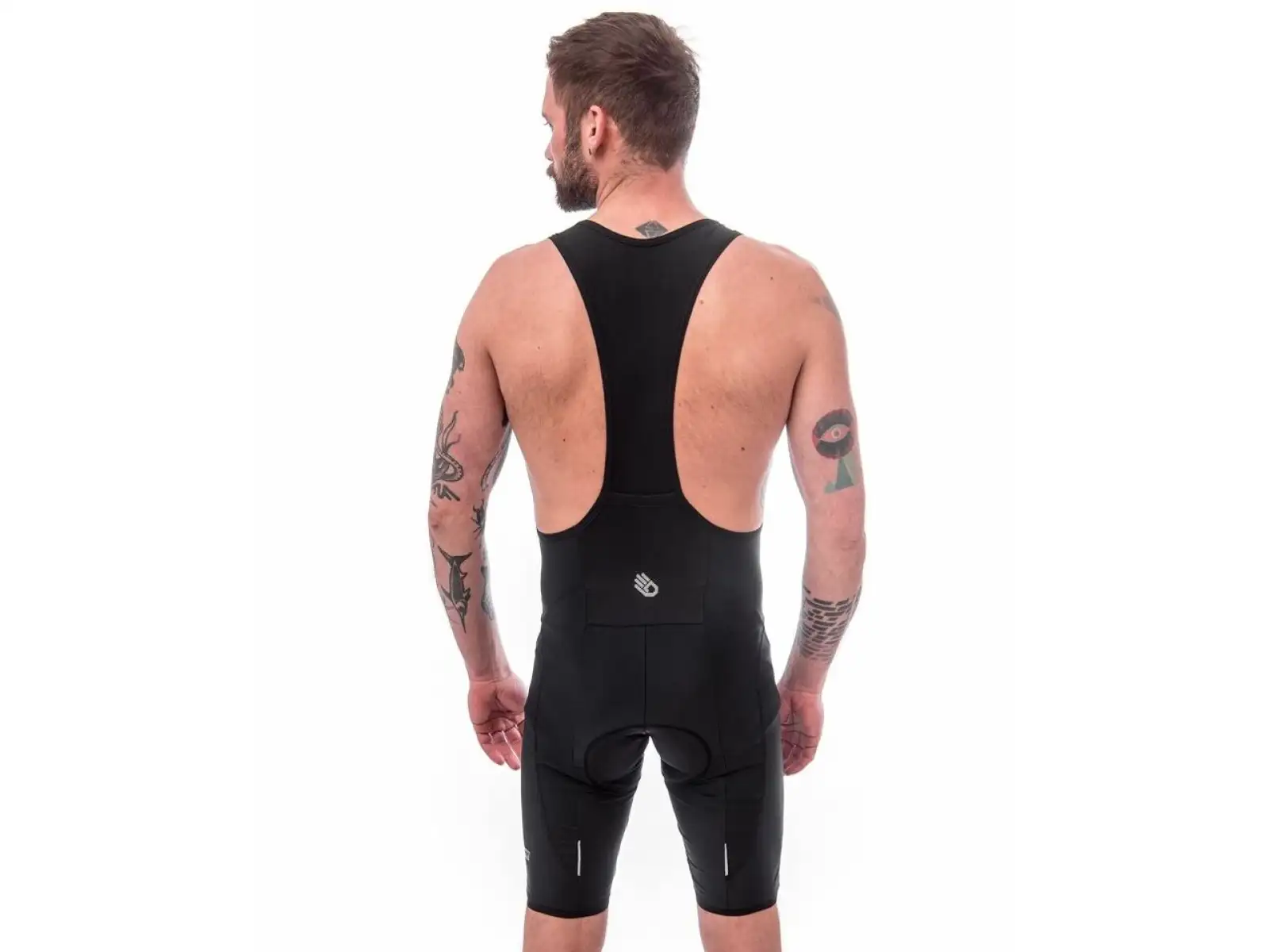 Sensor Cyklo Race męskie spodenki z szelkami i wkładką True black