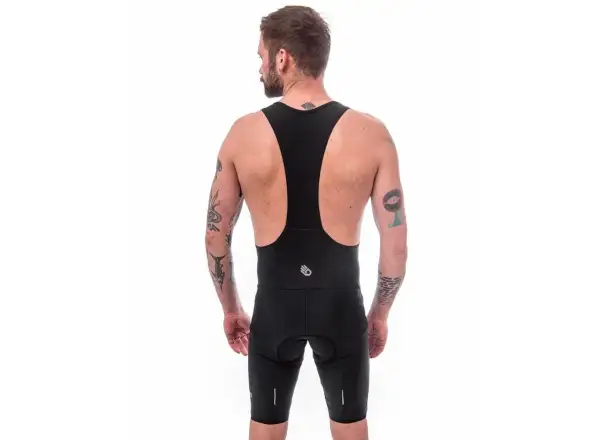 Sensor Cyklo Race męskie spodenki z szelkami i wkładką True black
