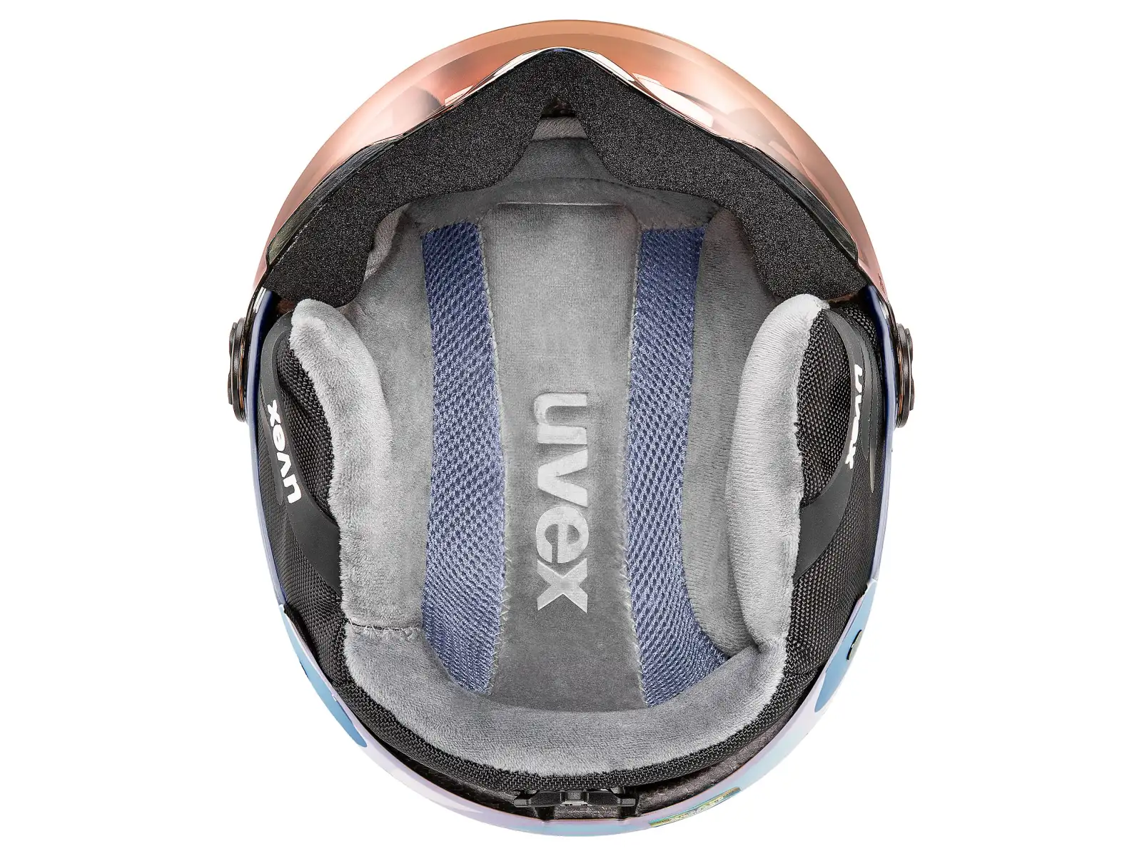 Uvex Rocket Jr Visor kask narciarski cool lavender abstract matt