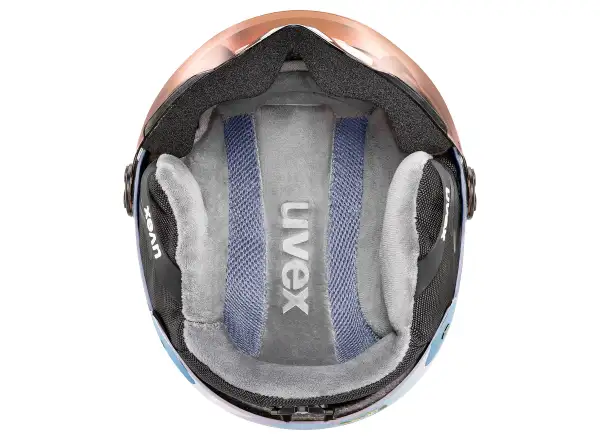 Uvex Rocket Jr Visor kask narciarski cool lavender abstract matt