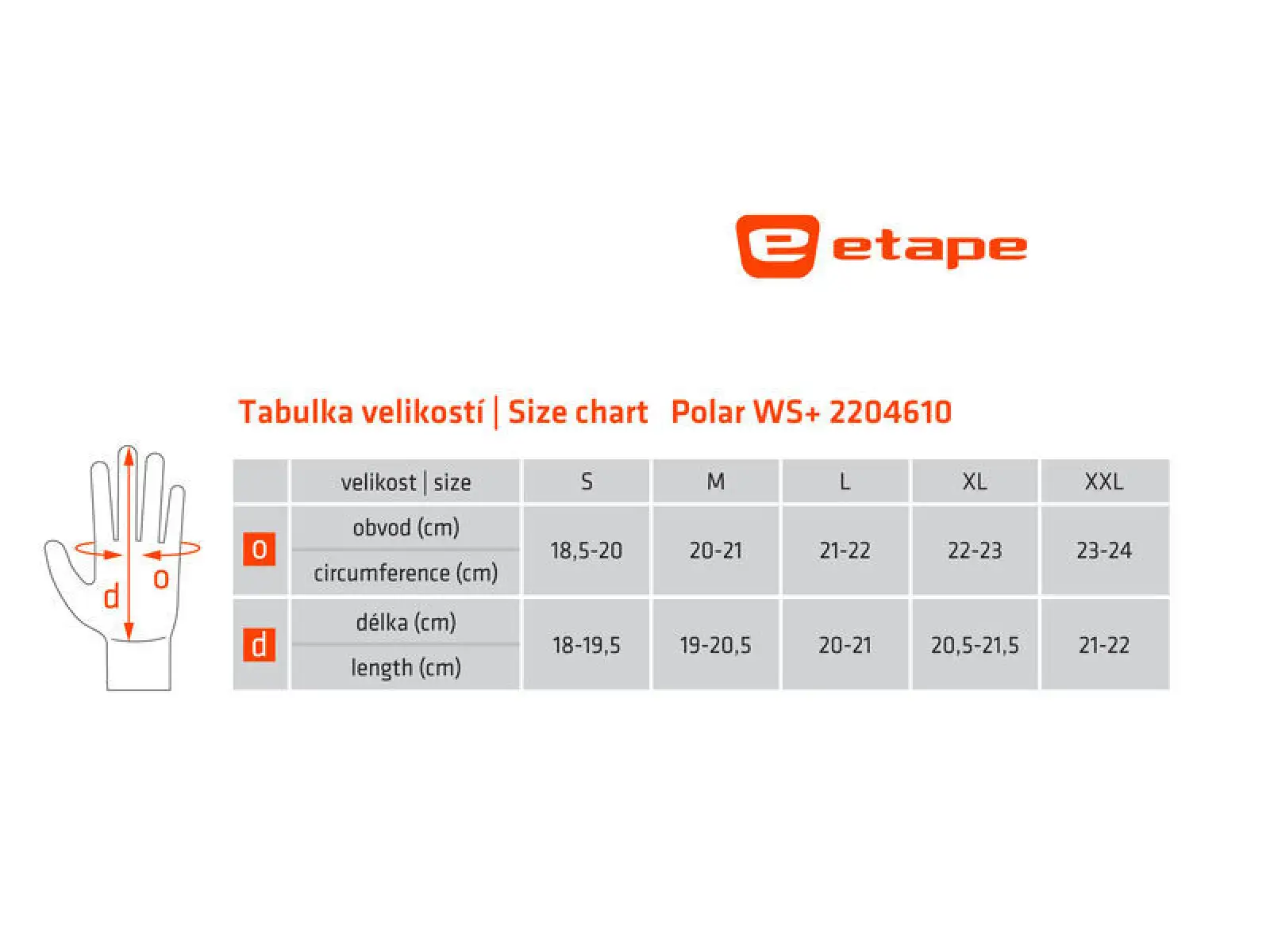 Etape Polar WS+ męskie zimowe rękawice czarna