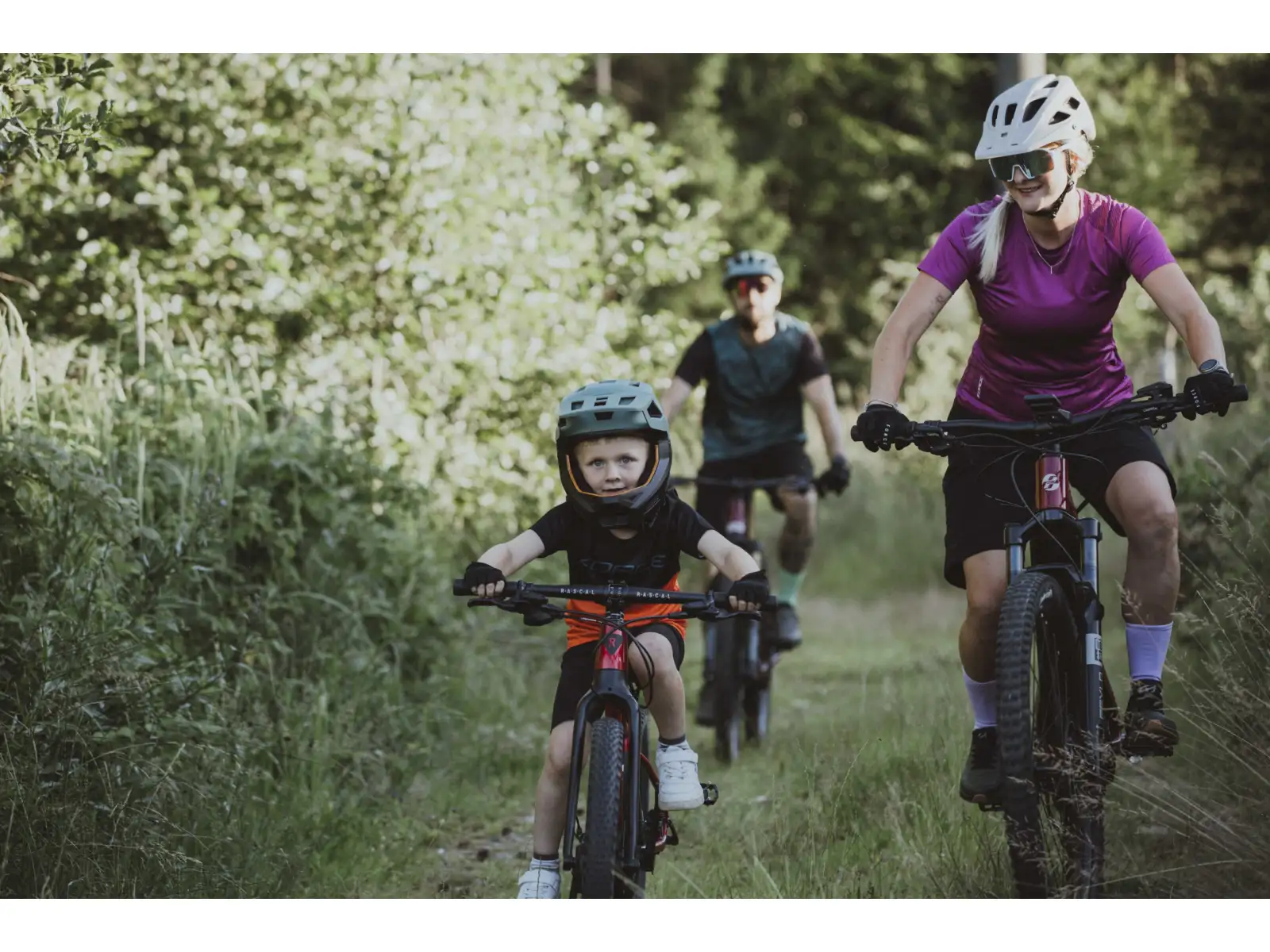 Force Kid MTB Cheery dziecięca koszulka rowerowa krótki rękaw czarna/pomarańczowa