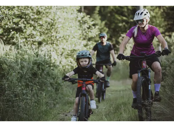 Force Kid MTB Cheery dziecięca koszulka rowerowa krótki rękaw czarna/pomarańczowa
