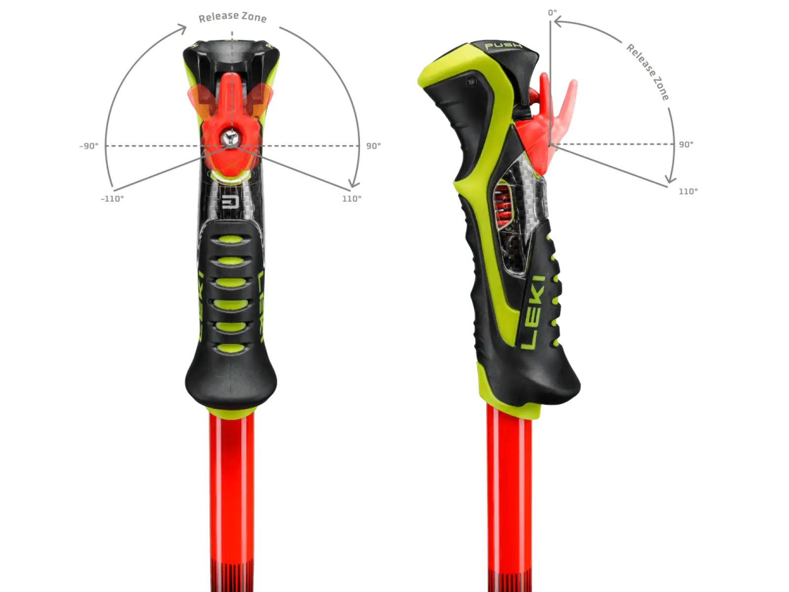 Leki WCR Pro SL TR kije zjazdowe Bright red-violet-neonyellow