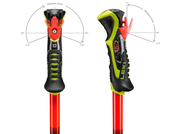 Leki WCR Pro SL TR kije zjazdowe Bright red-violet-neonyellow