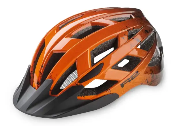 R2 Lumen Junior dziecięcy kask pomarańczowy/czarny