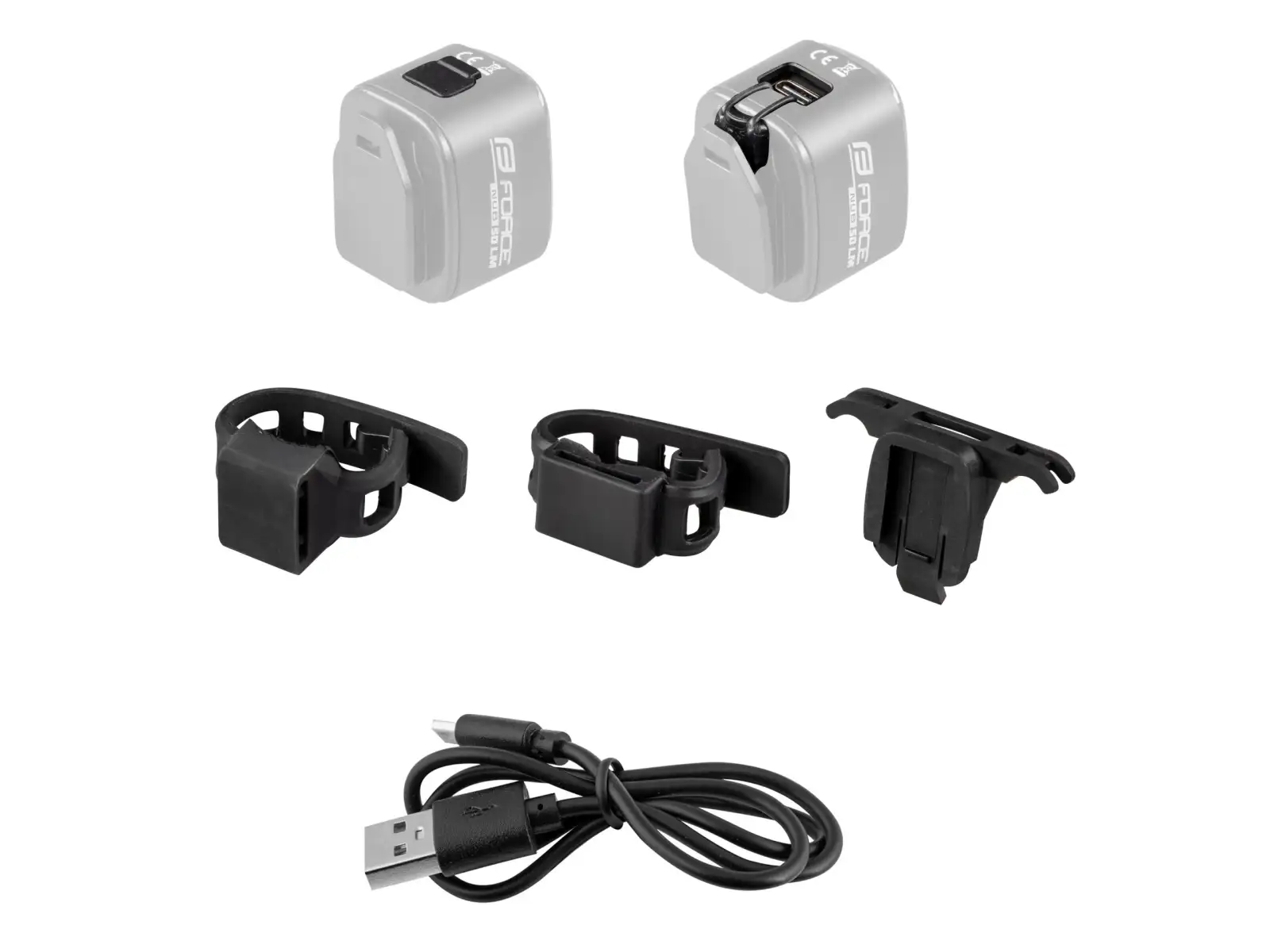 Force Flea 200LM uniwersalna lampka USB czarna