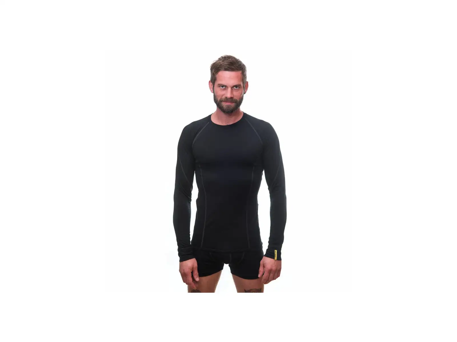Sensor Merino Active męska koszulka z długim rękawem czarna