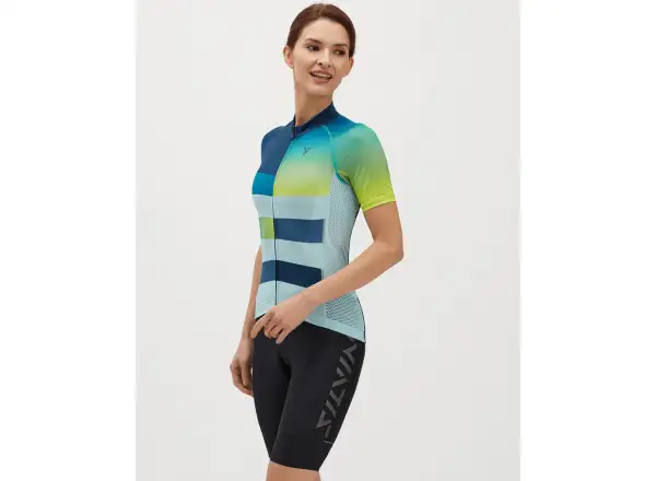 Silvini Mazzana damski dres krótki rękaw navy/turquoise
