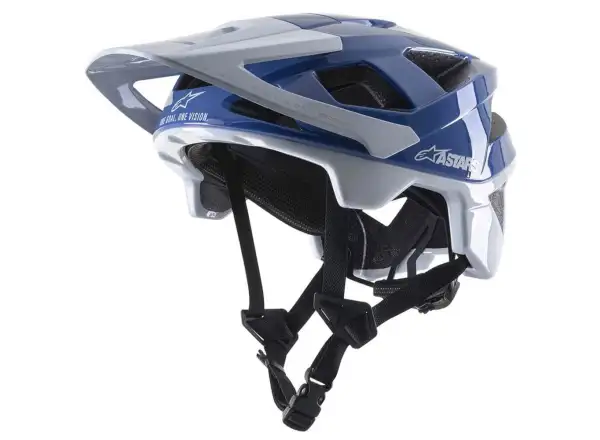 Alpinestars Vector Pro A1 enduro kask Blue/Light Gray Glossy