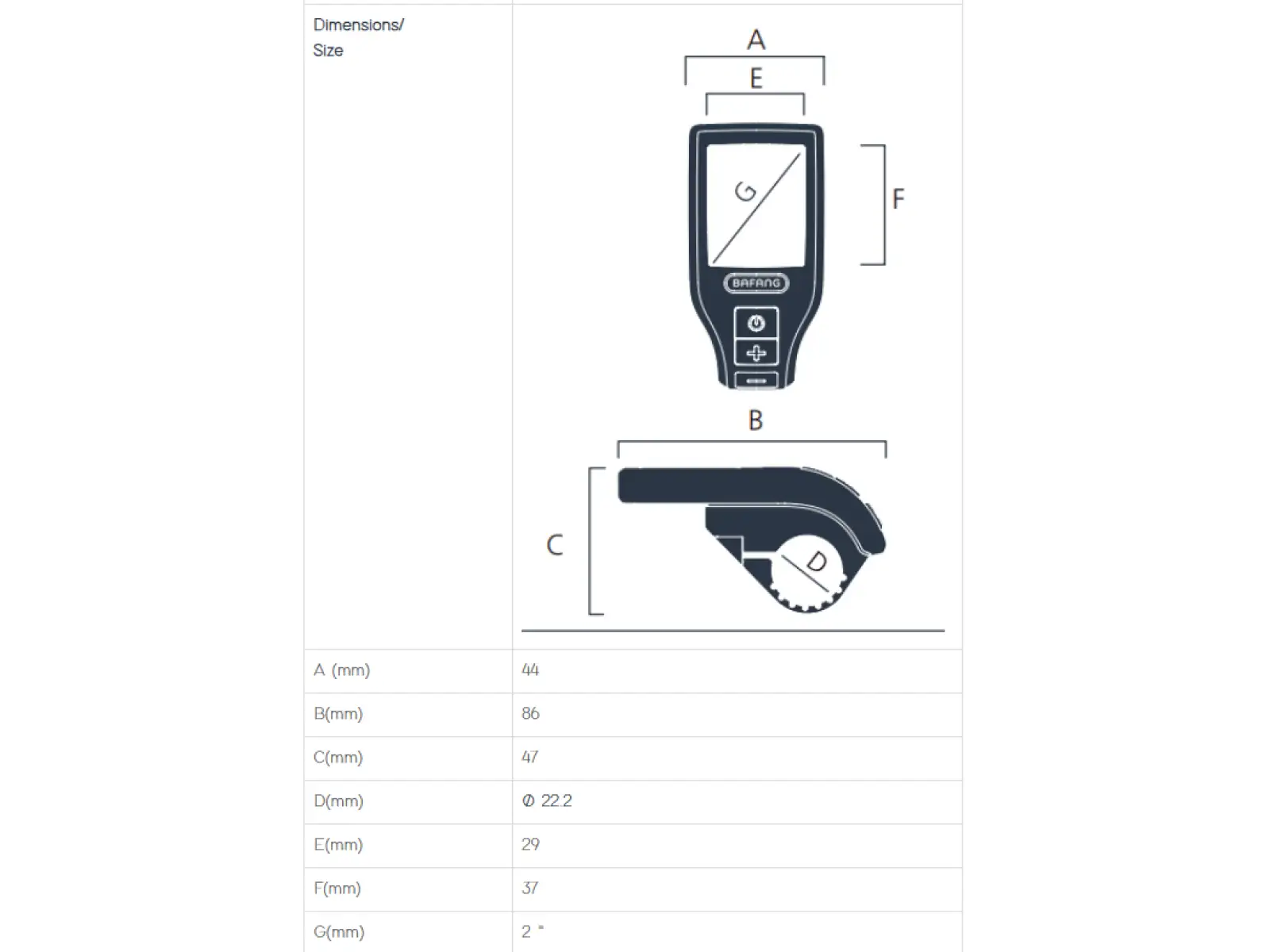 Bafang wyświetlacz DP C230 CAN