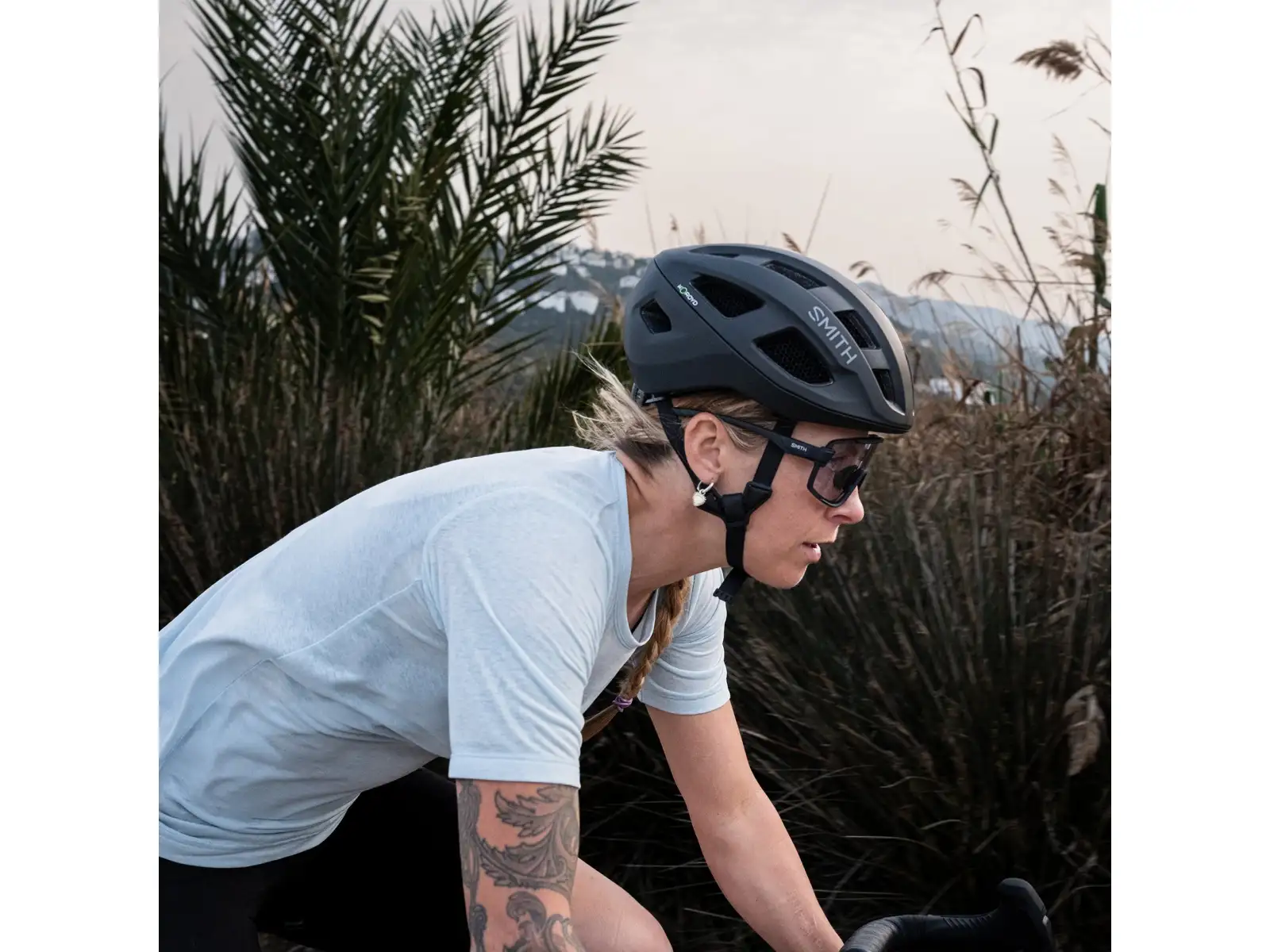 Smith Wildcat okulary rowerowe Matte Black/ChromaPop Photochromic Clear To Gray