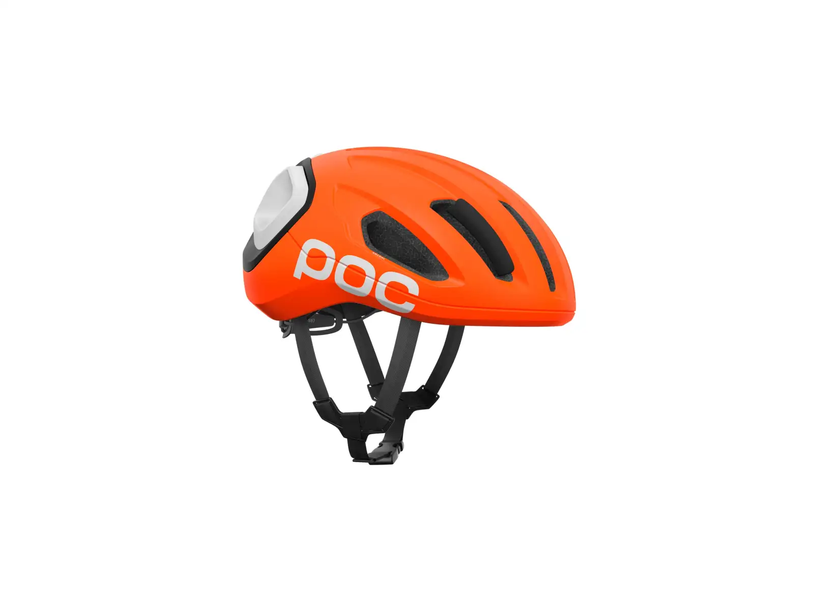 POC Amidal kask szosowy Fluo. Orange Matt/Uranium Black Matt/Hydrogen White Matt