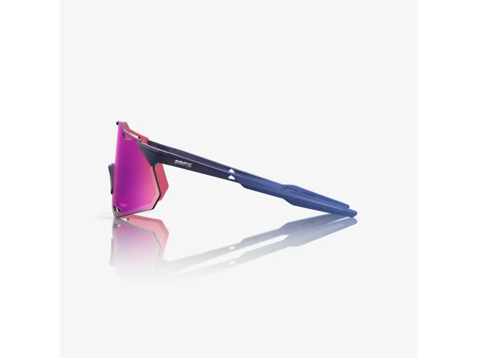 100% Hypercraft XS okulary Satin Storm Metallic/Purple Multilayer Mirror