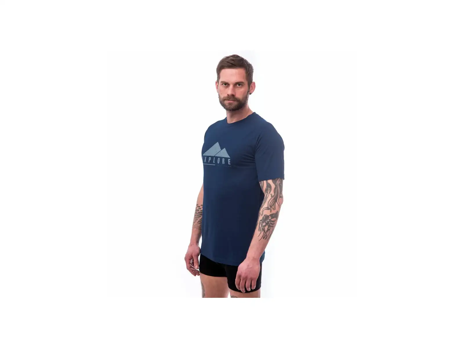 Sensor Merino Air PT Explore męska koszulka krótki rękaw tmavě modrá