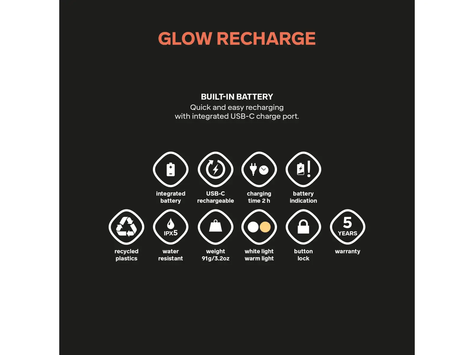 Silva Glow Recharge kompaktowa latarka Yellow
