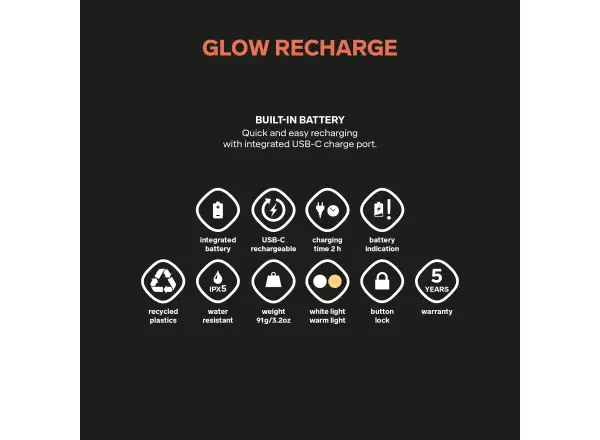 Silva Glow Recharge kompaktowa latarka Yellow