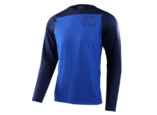 Troy Lee Designs Skyline męska koszulka z długim rękawem Mono True Blue