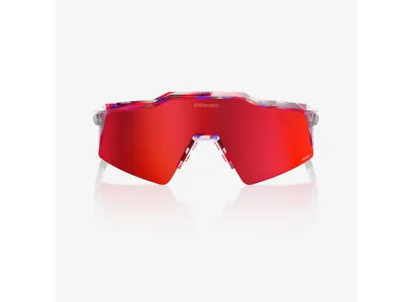 100% Speedcraft SL okulary FDJ Gloss Translucent Red/Blue/HiPER Fire Red Mirror Lens