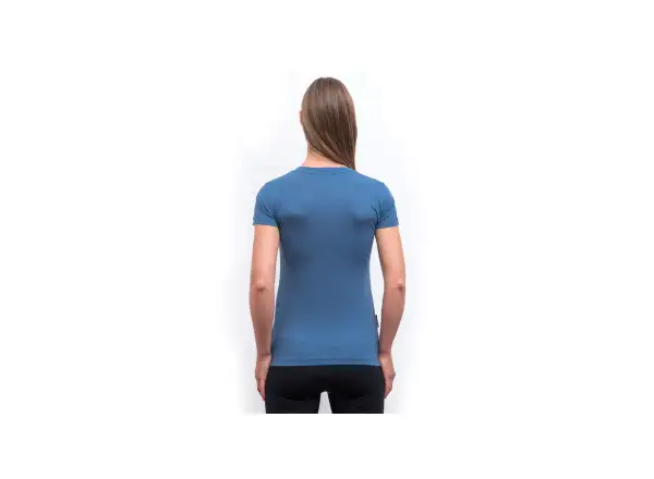 Sensor Merino Air Hills damska koszulka krótki rękaw Riviera Blue